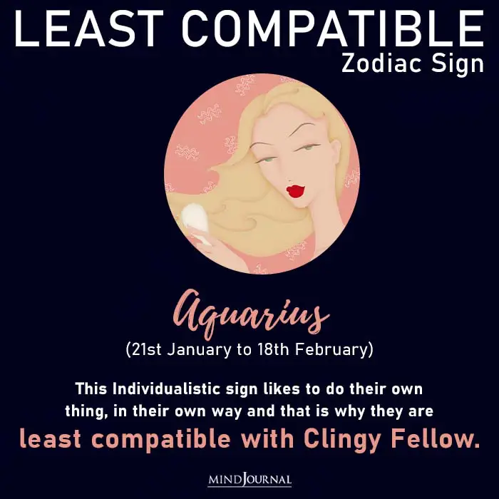 Guy Least Compatible Zodiac Sign aquarius