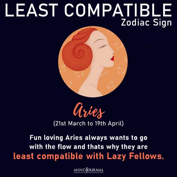 That are not compatible zodiacs Least compatible