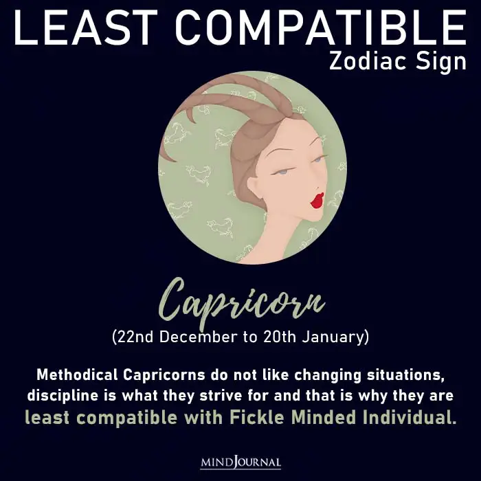 Guy Least Compatible Zodiac Sign capricon