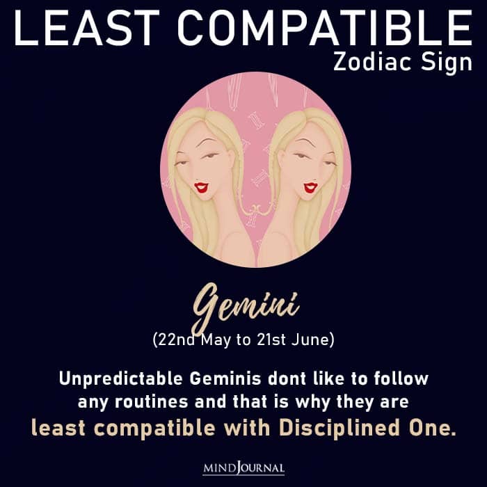 Guy Least Compatible Zodiac Sign gemini