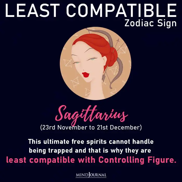 Guy Least Compatible Zodiac Sign sagittarius
