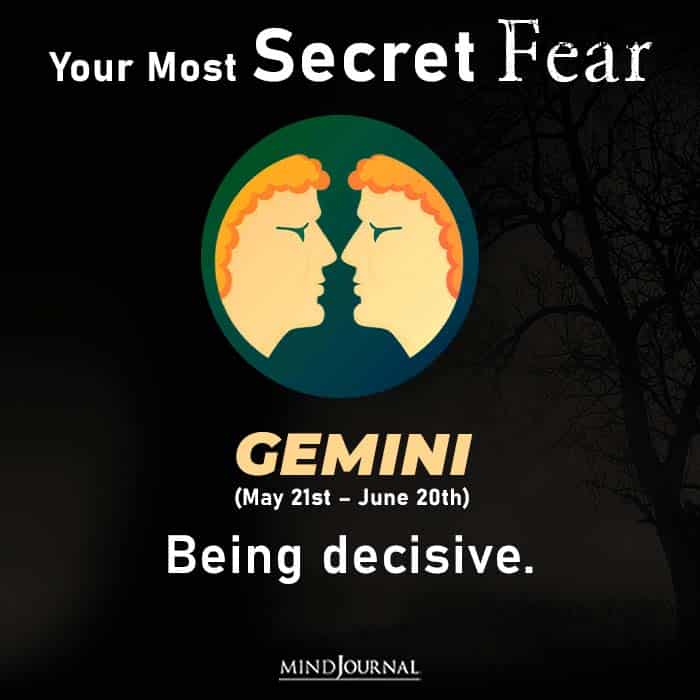 Most Secret Fear Zodiac Sign gemini