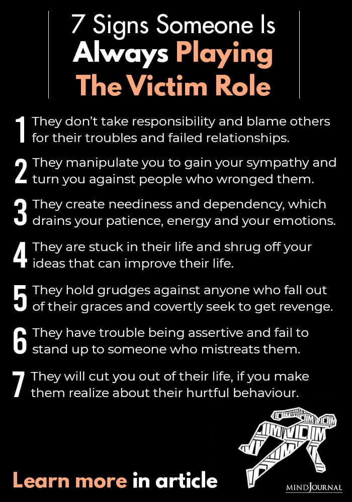 Signs Playing Victim Role infographics