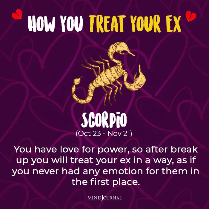 Treat Your Ex scorpio