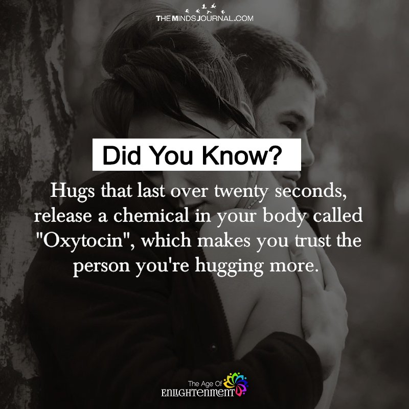 Hugs That Last Over Twenty Seconds Release Oxytocin