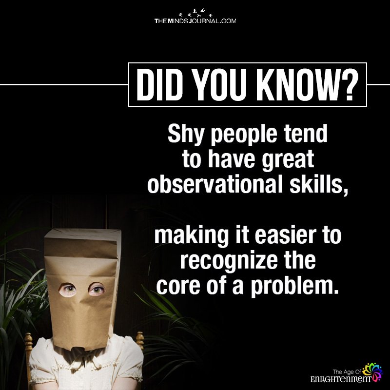 Shy People Tend To Have Great Observation Skills