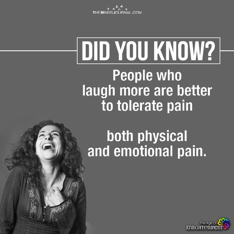 People Who Laugh More Are Better To Tolerate Pain