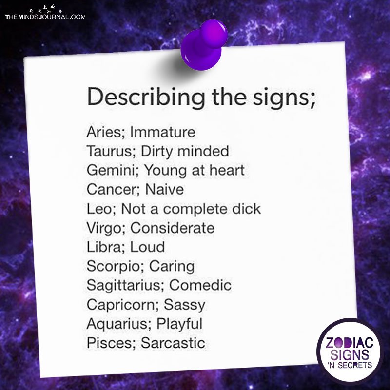Describing The Signs