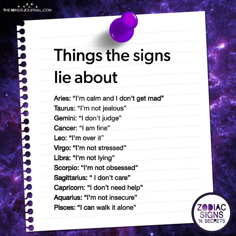 Things The Signs Lie About