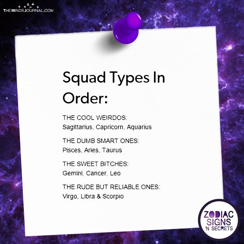 Squad Types In Order