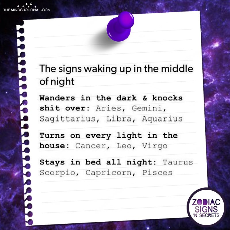 The Signs Waking Up In The Middle Of Night