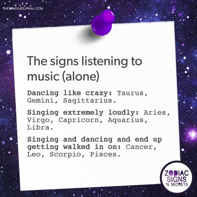 The Signs Listening To Music(Alone)