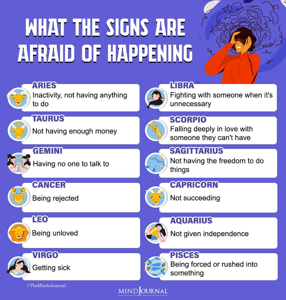 What Each Zodiac Sign Is Afraid Of Happening