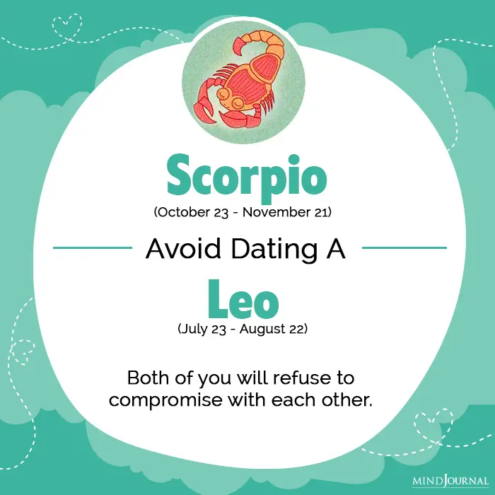 avoid dating scorpio
