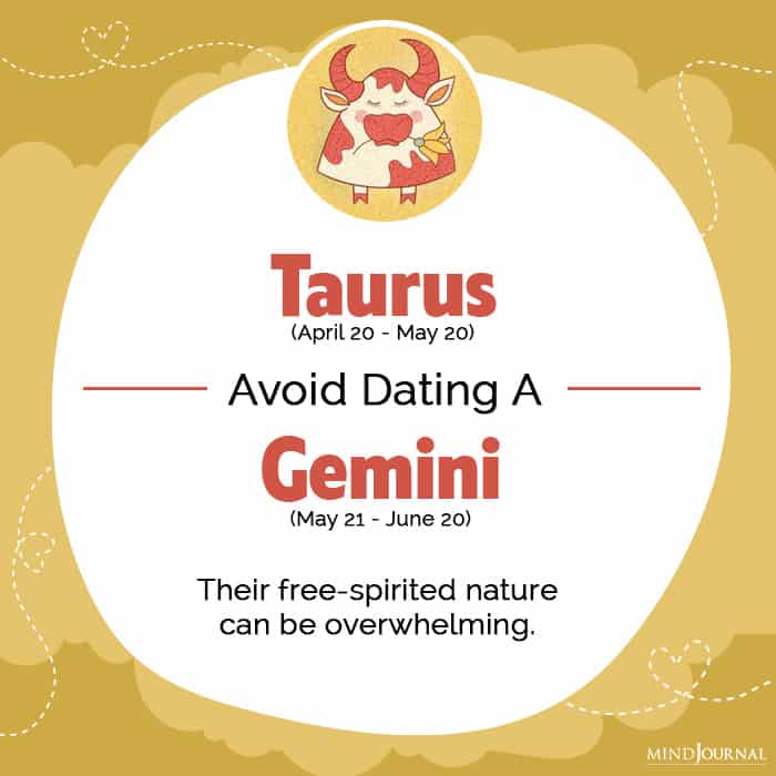 avoid dating taurus
