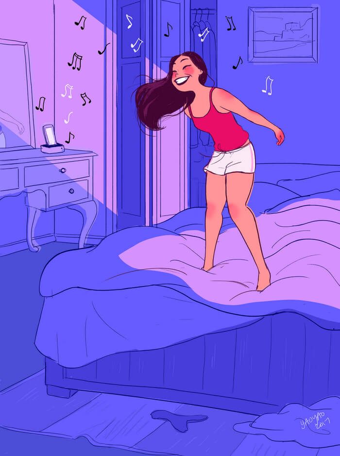 The Happiness Of Living Alone In 10+ Perfect Illustrations