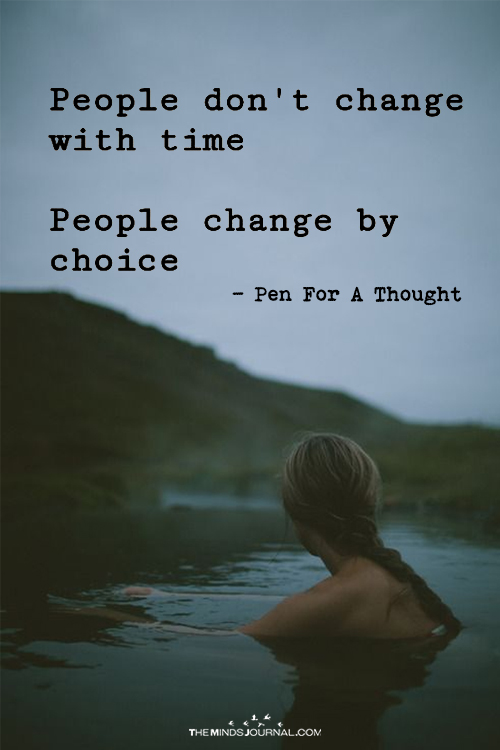 People Don't Change With Time