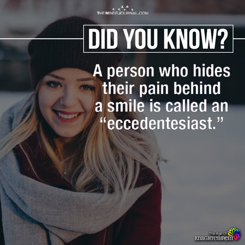 A Person Who Hides Their Pain Behind A Smile