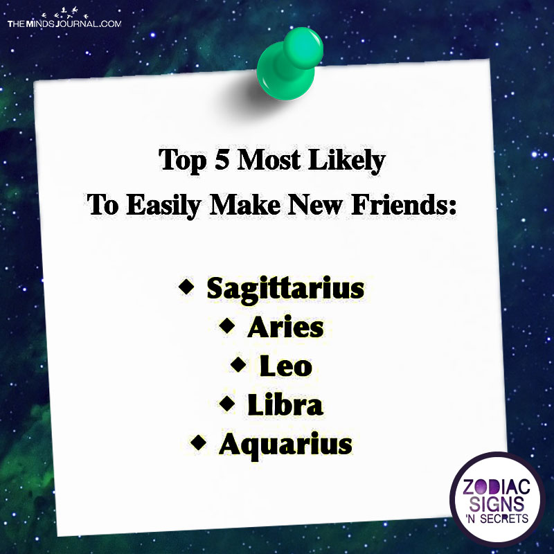 Top 5 Most Likely To Easily Make New Friends