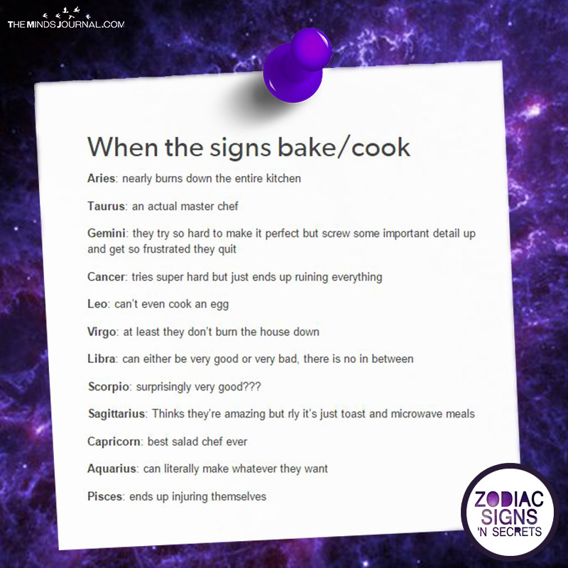 When The Signs Bake/ Cook