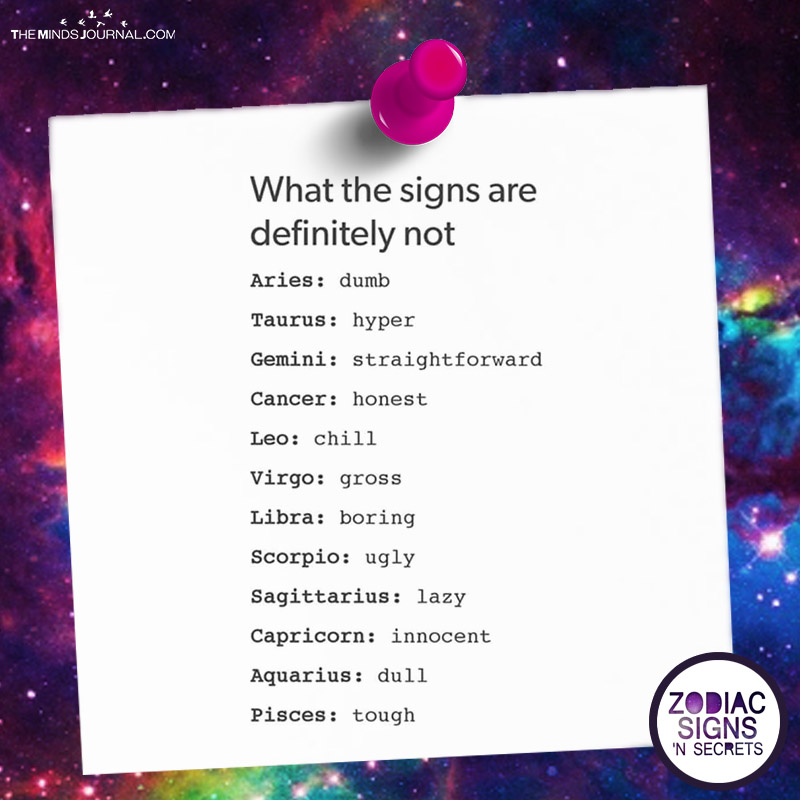 What The Signs Definitely Not