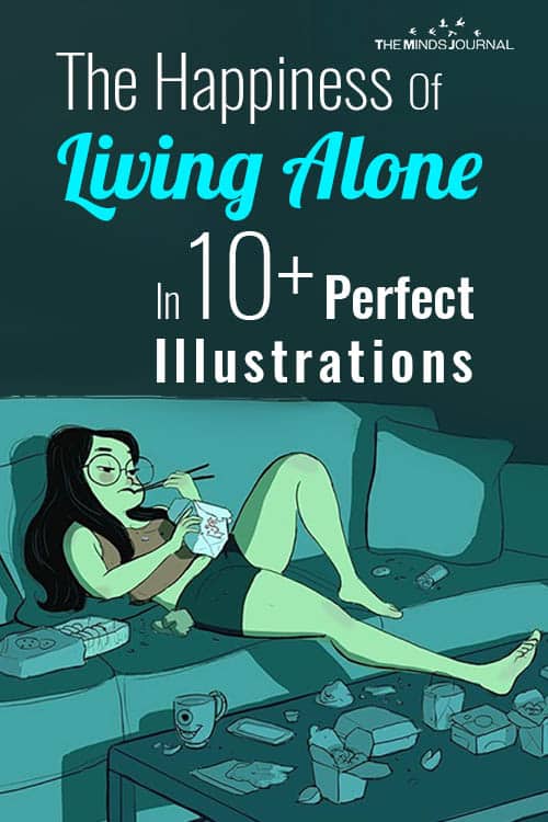 Happiness Of Living Alone Perfect Illustrations pin