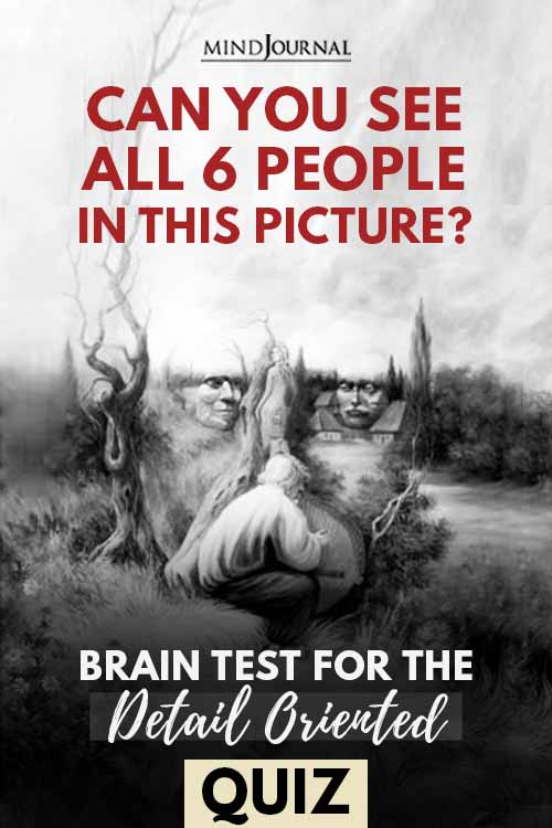 People in Picture Brain Test Pin
