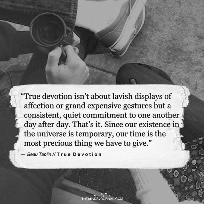 True Devotion Isn't About Lavish Displays Of Affection