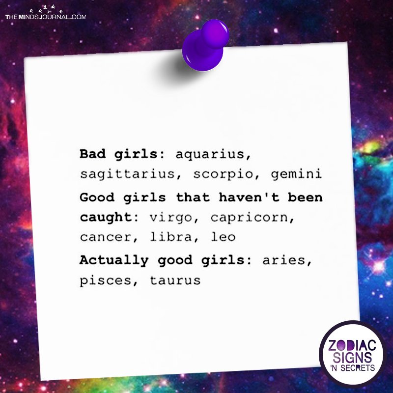 Signs As Good Or Bad Girls