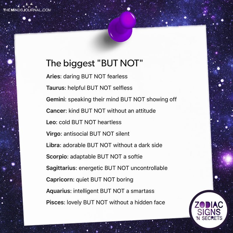 The Biggest "BUT NOT" Of The Signs