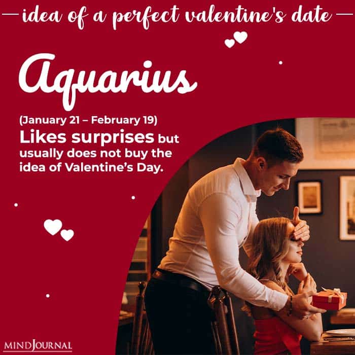 Ideal Valentines Day Date aquarius