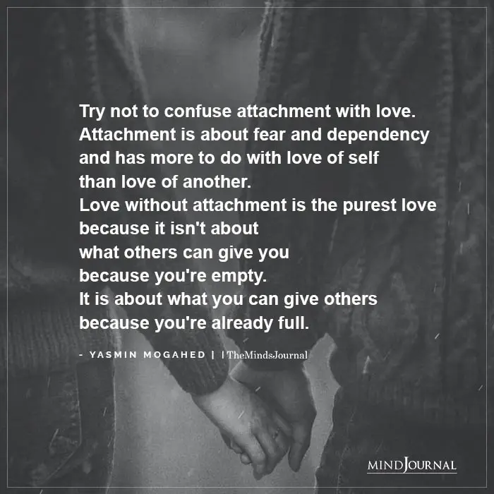 Not Confuse Attachment With Love