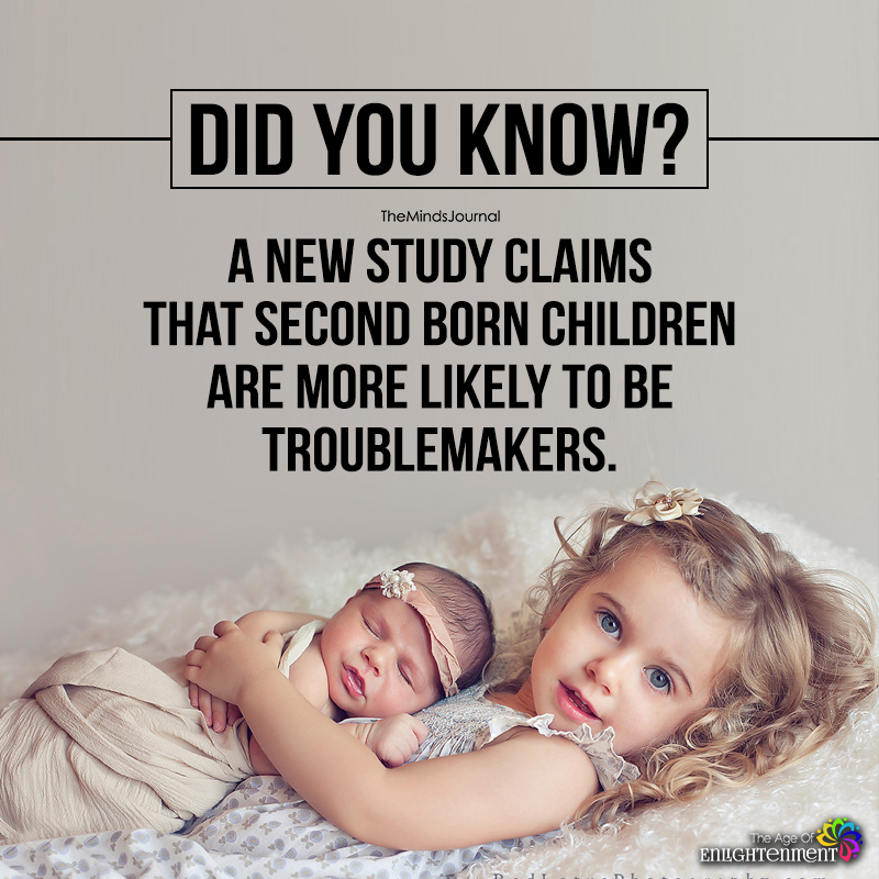A New Study Claims That Second Born Children Are More Likely To Be Troublemakers