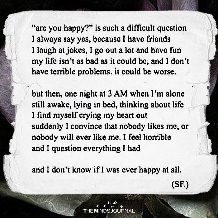 are you happy Is Such A Difficult Question