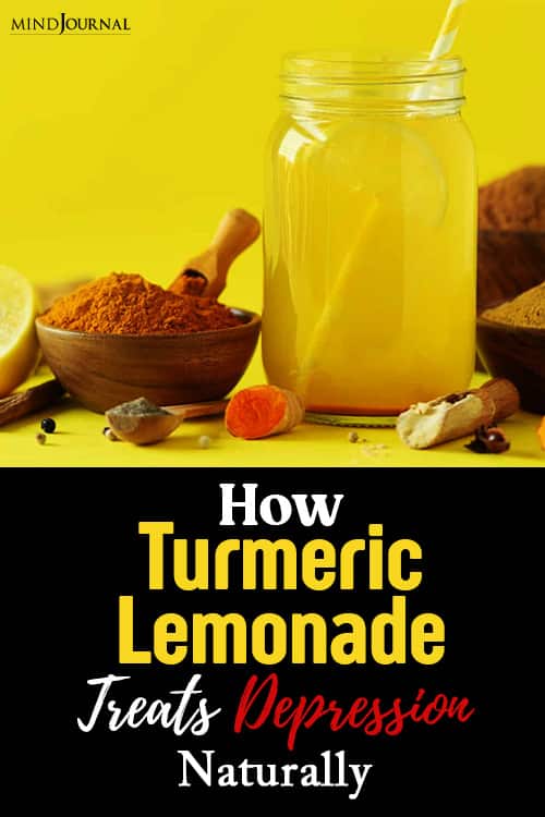 turmeric lemonade treats depression naturally pin