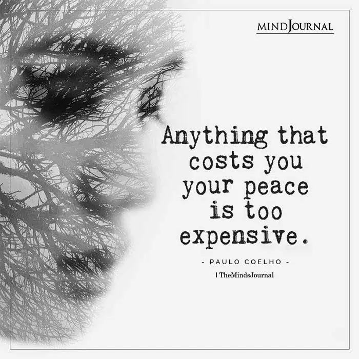 Anything That Costs You, Your Peace