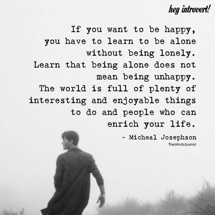 learn to be alone