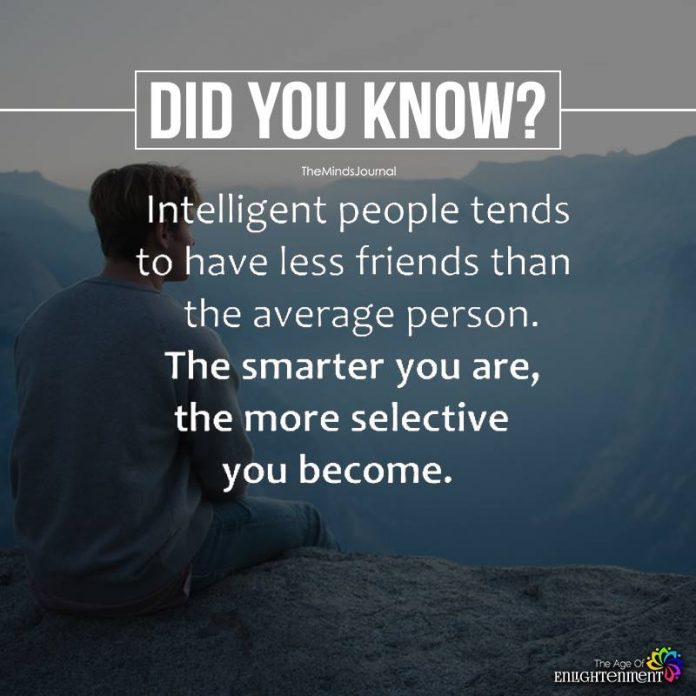Smart people have fewer friends