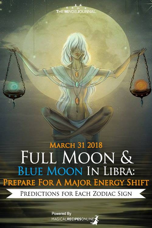 March 31 Full Moon and Blue Moon In Libra