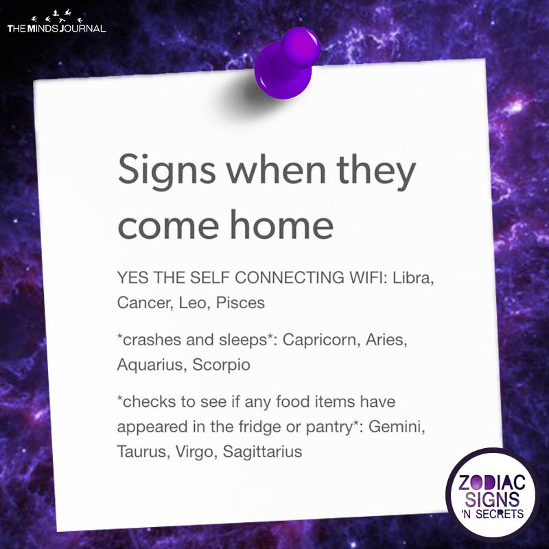 Signs When They Come Home