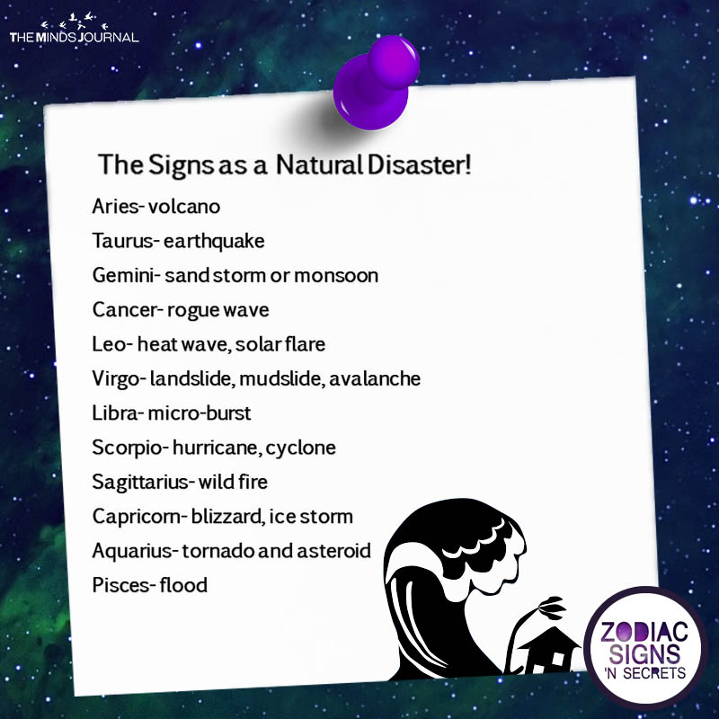 The Signs As A Natural Disaster