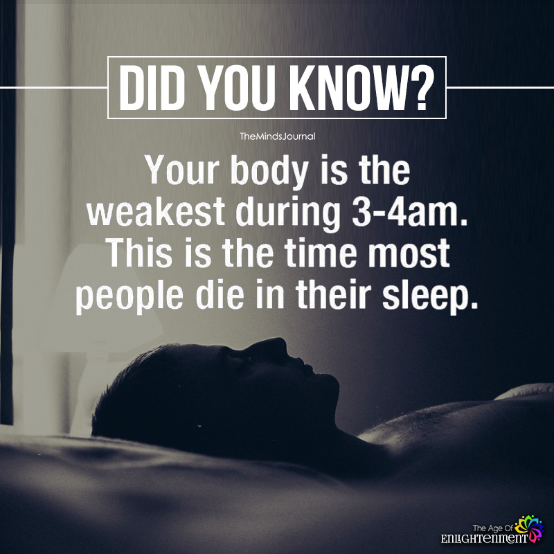 Your Body is The Weakest During 3-4 Am