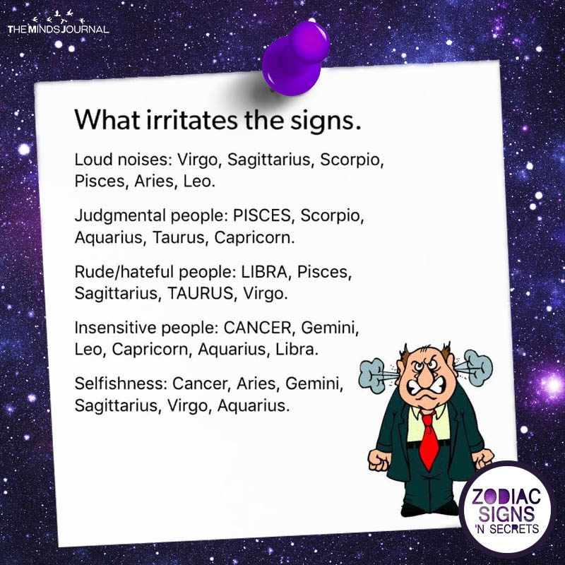 What Irritates The Signs