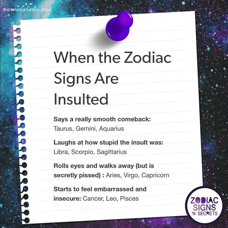 When The Zodiac Signs Are Insulted
