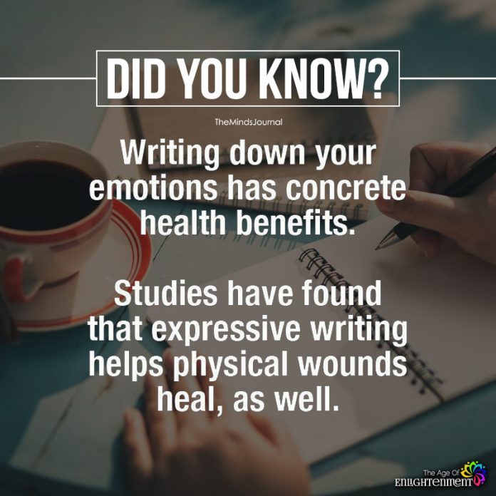 Writing Down Your Emotions Has Concrete Health Benefits