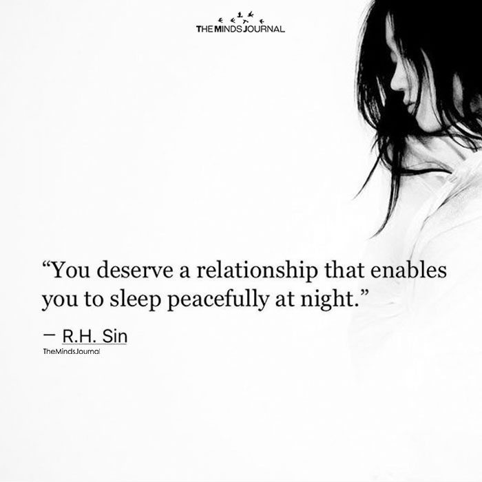 You Deserve A Relationship That Enables You To Sleep