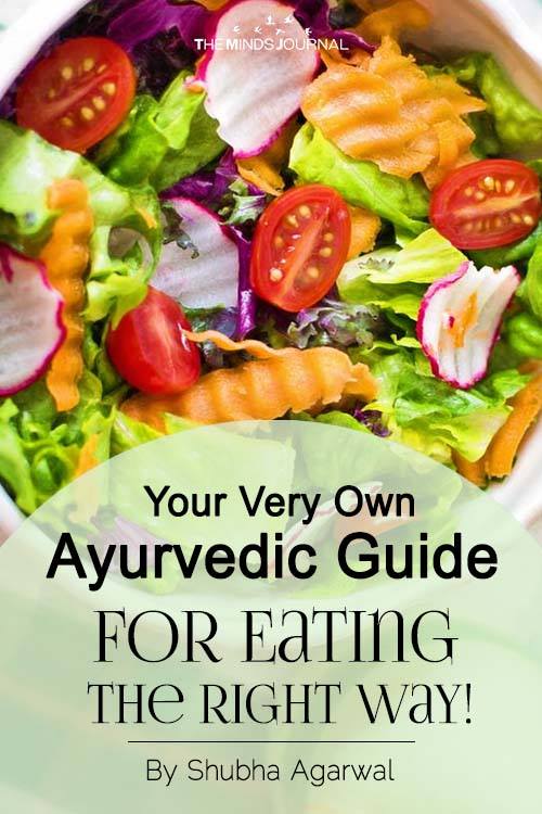 Own Ayurvedic Guide For Eating The Right Way Pin