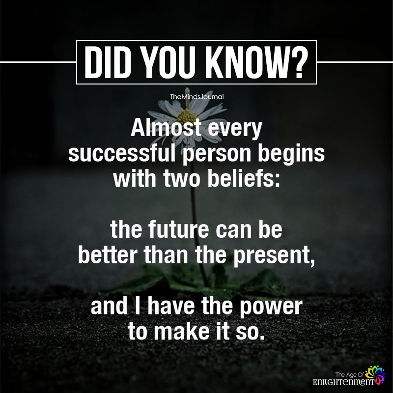 Almost Every Successful Person Begins with Two Beliefs