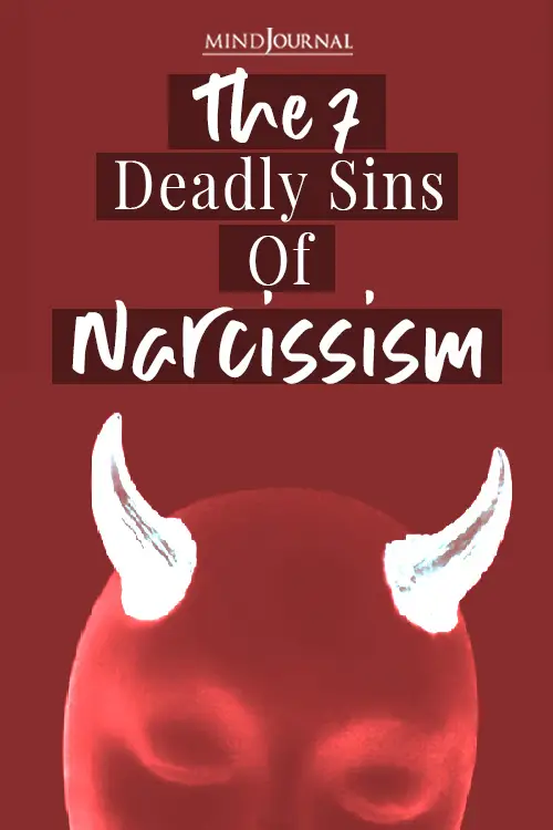 The 7 Deadly Sins Of Narcissism Pin