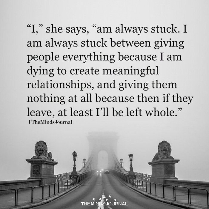 I am always stuck between giving people everything